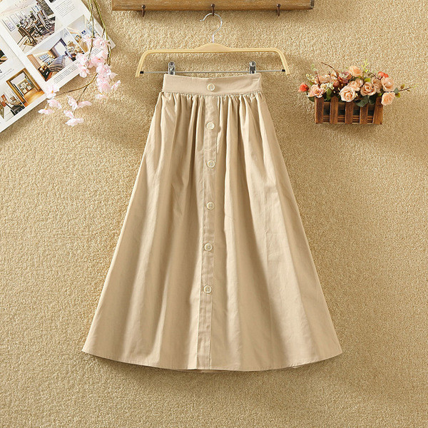 Fusta de dama moderna cu nasturi - in cinci culori