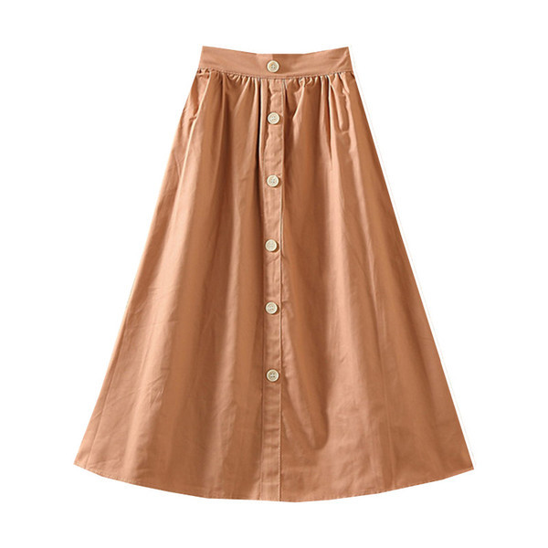 Fusta de dama moderna cu nasturi - in cinci culori