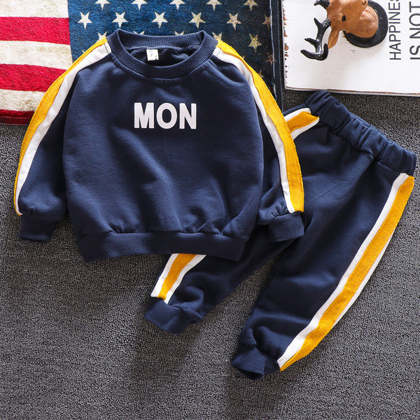 Set copii model nou din doua piese pentru baieti - trei culori