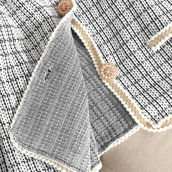 Set de dama din doua parti in gri si negru