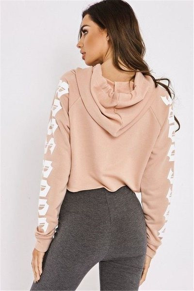 Bluză de damă modernă cu mâneci lungi și glugă în mai multe culori