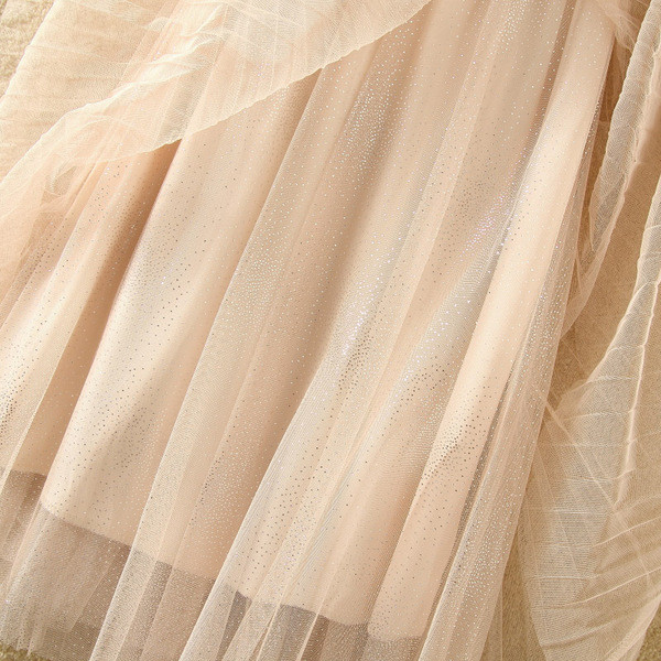 Fusta lunga de dama in patru culori cu tul