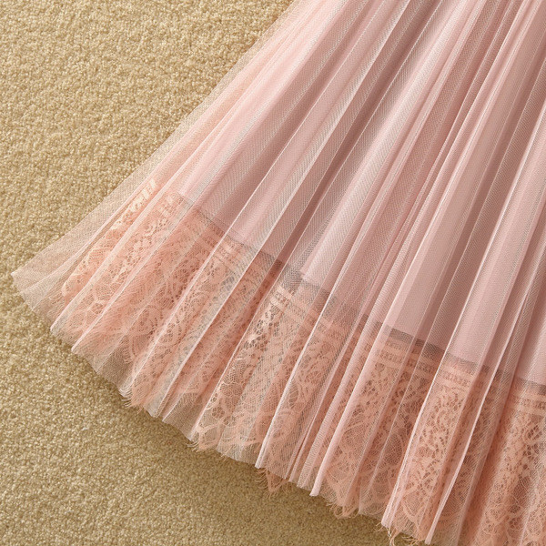 Fusta de dama moderna in patru culori cu dantela