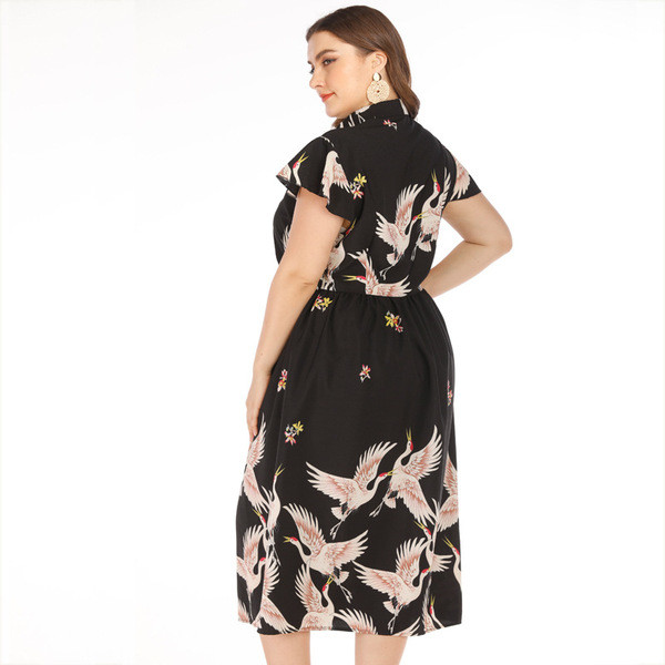 Rochie de dama moderna model decupata cu maneci scurte de culoare neagra