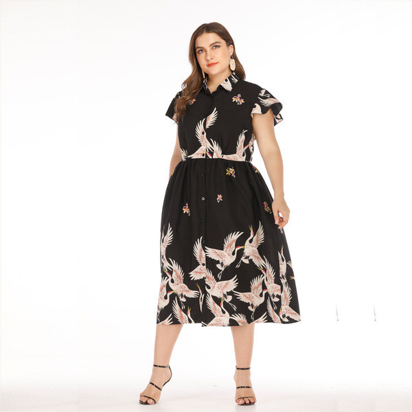 Rochie de dama moderna model decupata cu maneci scurte de culoare neagra