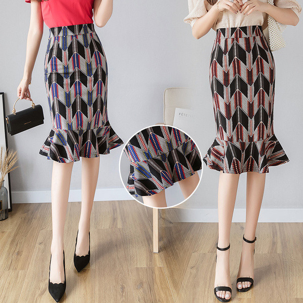 Fusta de dama moderna cu talie inalta in doua culori