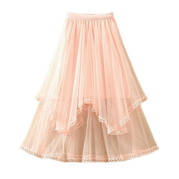 Fusta de dama moderna cu tul in trei culori