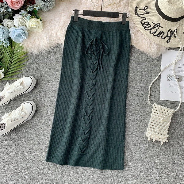 Fusta lunga de dama cu cravate in mai multe culori