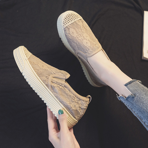 Mocasini moderni de dama cu dantela in negru si bej - trei modele