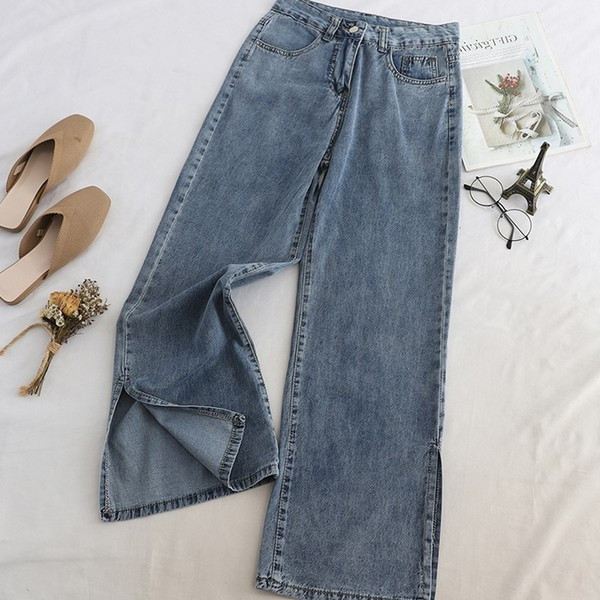 Blugi casual de dama cu crapaturi in albastru