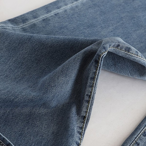 Blugi casual de dama cu crapaturi in albastru