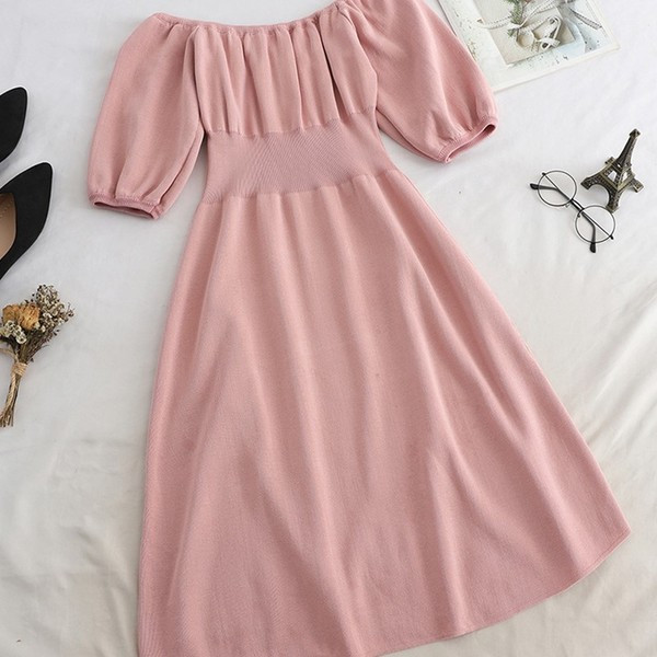 Rochie de dama decupata model nou cu umerii goi in mai multe culori