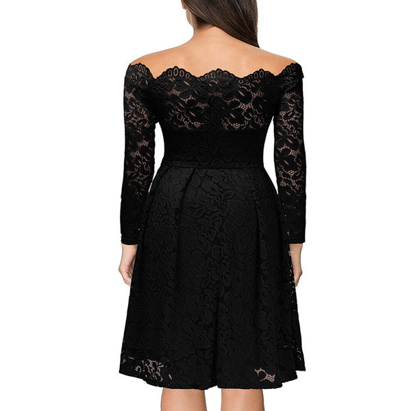 Rochie eleganta de dama cu dantela in mai multe culori