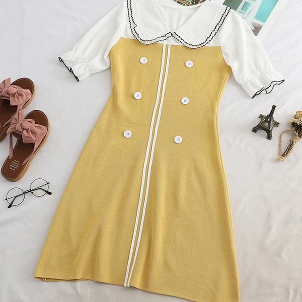 Rochie de dama model nou cu guler clasic - mai multe culori