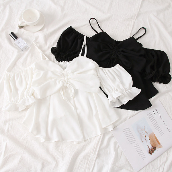 Bluza de dama moderna in mai multe culori cu cravate