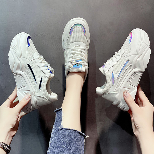 Tenisi casual dama cu sireturi si talpa aspra in doua culori