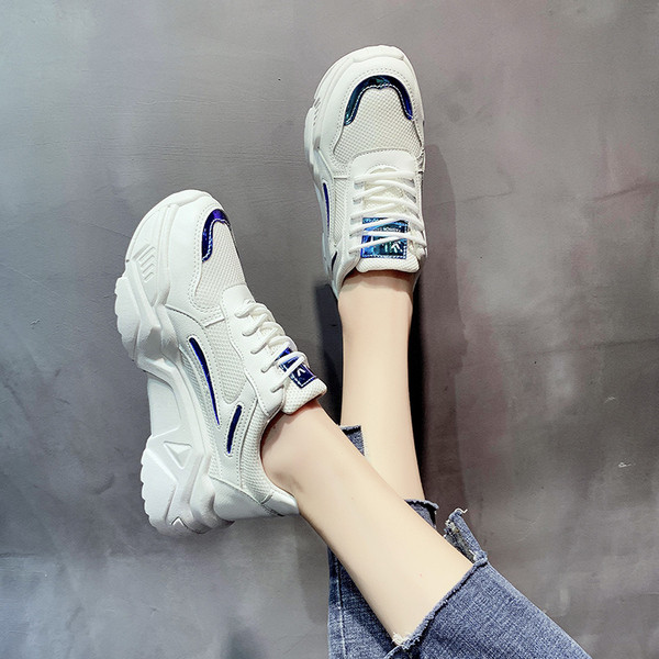 Tenisi casual dama cu sireturi si talpa aspra in doua culori