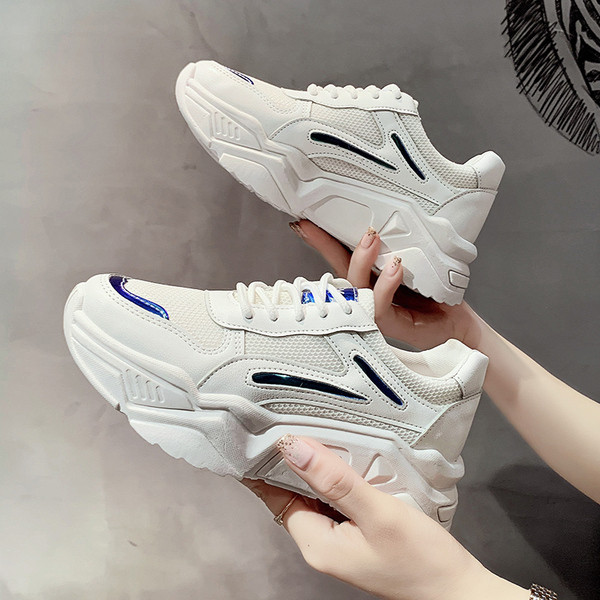 Tenisi casual dama cu sireturi si talpa aspra in doua culori