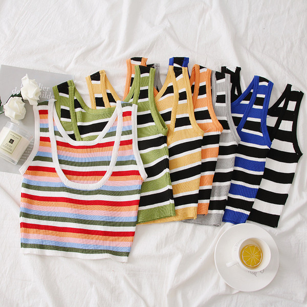 Csíkos női felső több színben