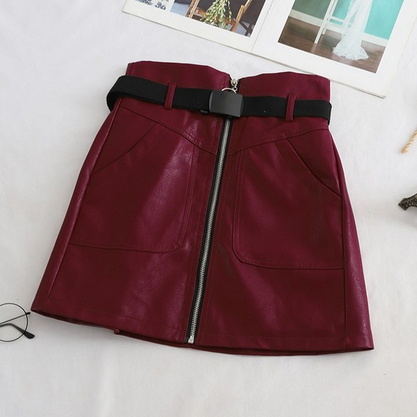 Aktuális női szoknya zsebbel és cipzárral több színben