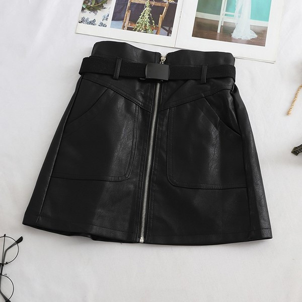 Aktuális női szoknya zsebbel és cipzárral több színben