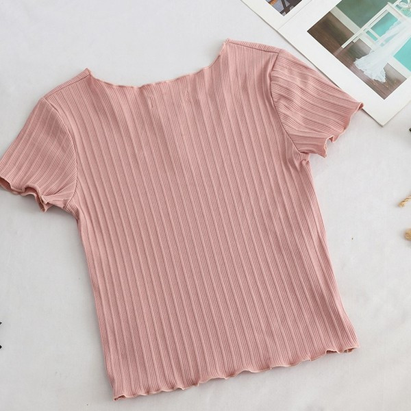 Modern női blúz gombokkal és O-nyakú - többféle színben