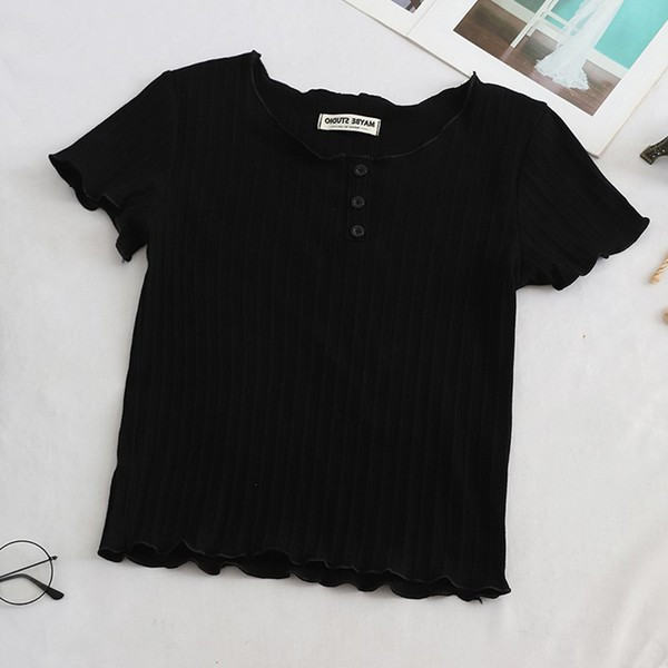 Modern női blúz gombokkal és O-nyakú - többféle színben