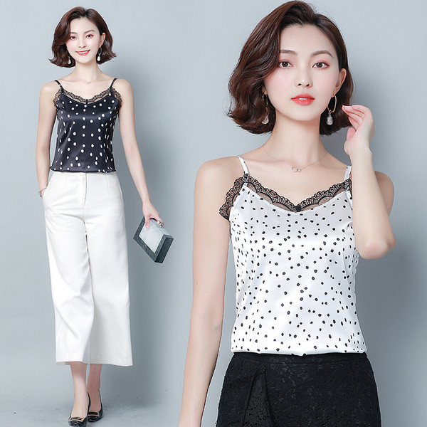 Modern női felső, vékony pántokkal, fehér és fekete színben