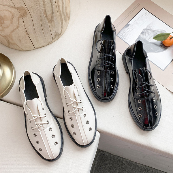 Pantofi casual dama din piele ecologica cu sireturi in doua culori