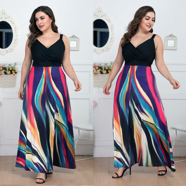 Női színes ruha pántokkal