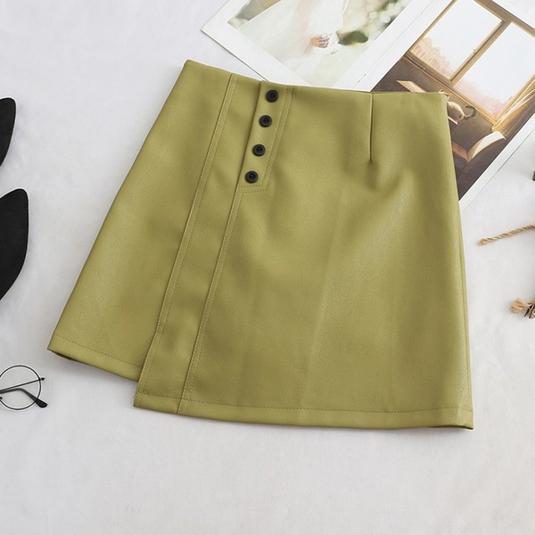 Modern női szoknya gombokkal - négy színben