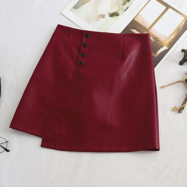 Modern női szoknya gombokkal - négy színben