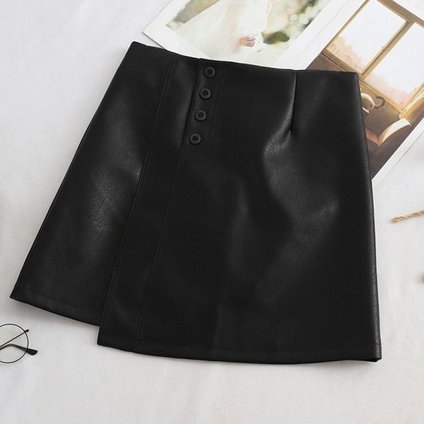 Modern női szoknya gombokkal - négy színben