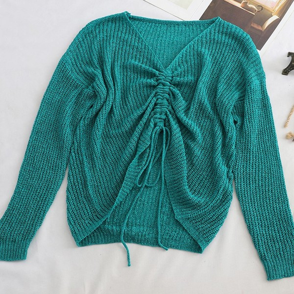 Modern női pulóver V-nyakú - többféle színben