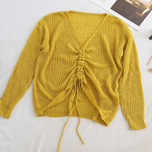 Modern női pulóver V-nyakú - többféle színben