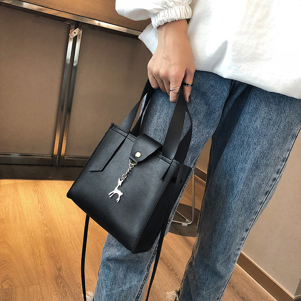 Geanta casual dama cu element metalic in mai multe culori