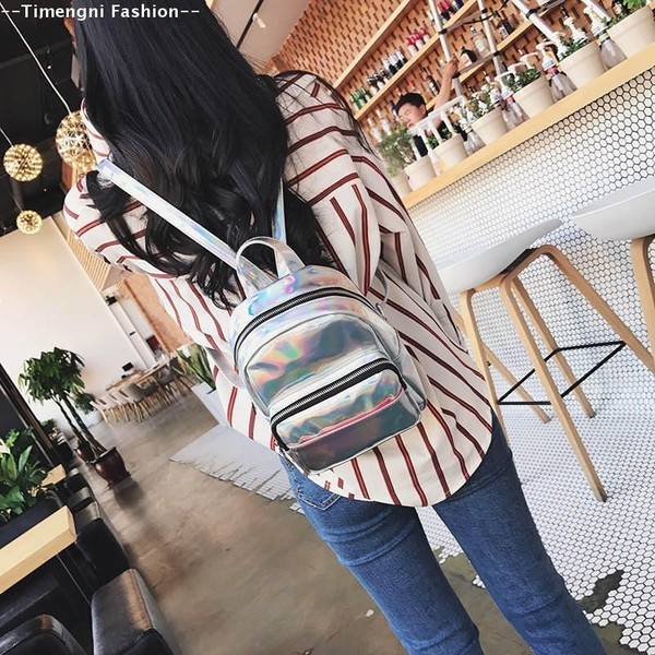 Modern női hátizsák két színben cipzárral