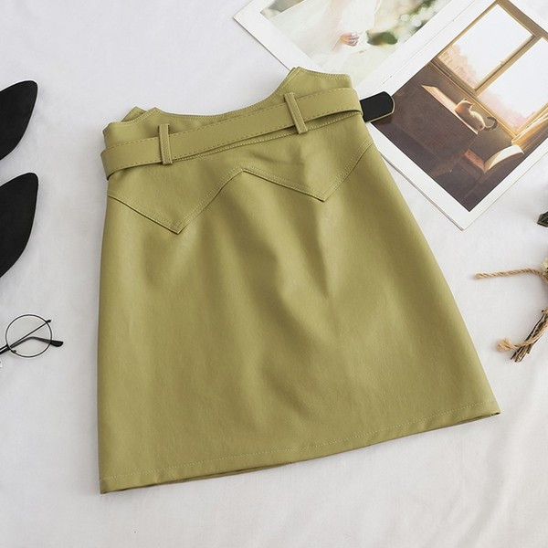 Stílusos női szoknya övvel több színben