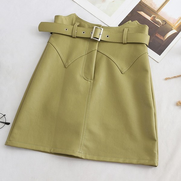 Stílusos női szoknya övvel több színben