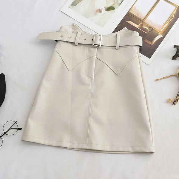 Stílusos női szoknya övvel több színben