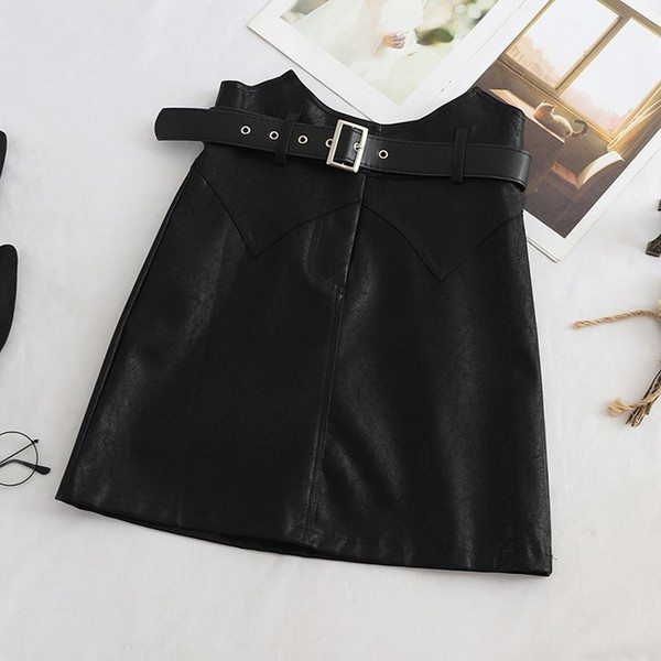 Stílusos női szoknya övvel több színben