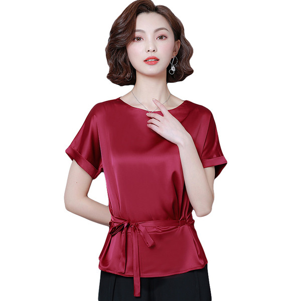 Modern női blúz három színben, nyakkendővel