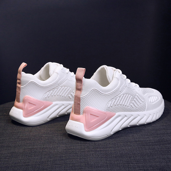 Női alkalmi sportcipő fehér fűzővel