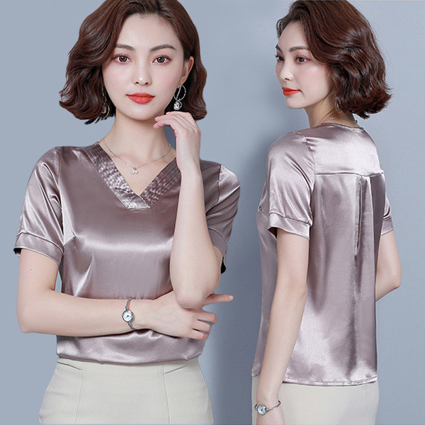 Női blúz V-nyakkal több színben