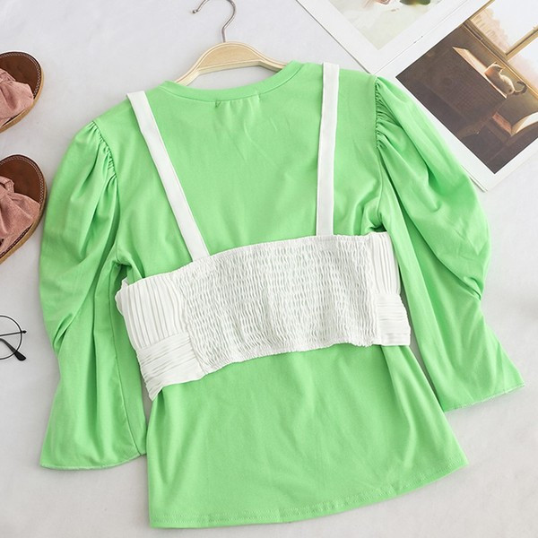 Új modell modern női blúz O-nyakkal