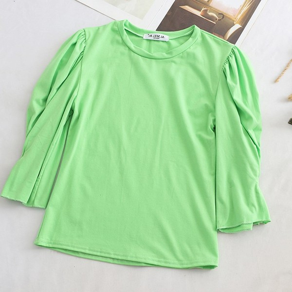 Új modell modern női blúz O-nyakkal