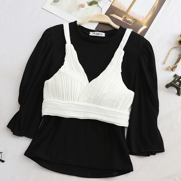 Új modell modern női blúz O-nyakkal