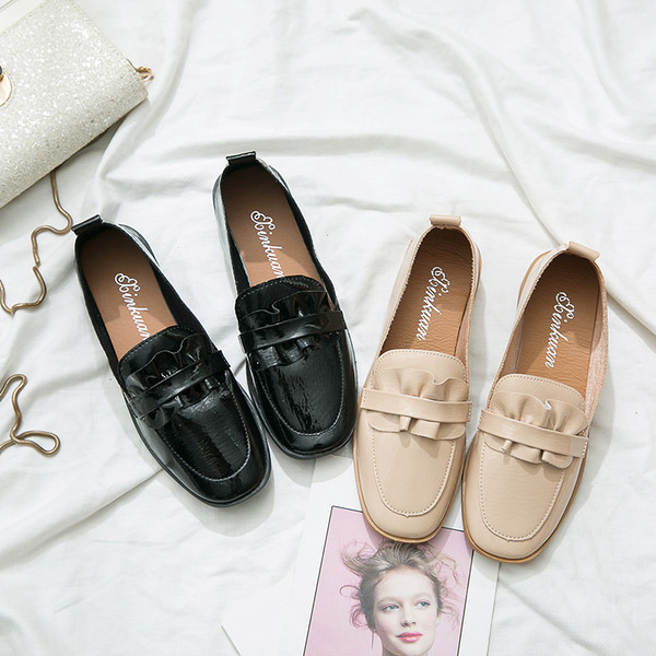 Eko bőrből készült stílusos női mokaszinok, két színben