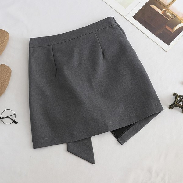 Új modell elegáns női szoknya szürke és fekete színben