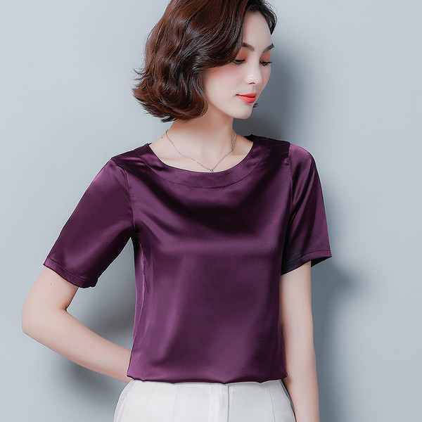 Aktuális női blúz három színben O-nyakkal